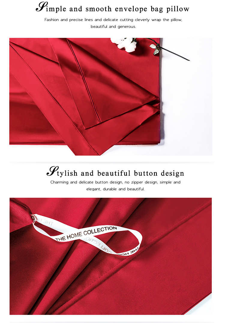 Custom 100% Cotton Red Luxury Bedding