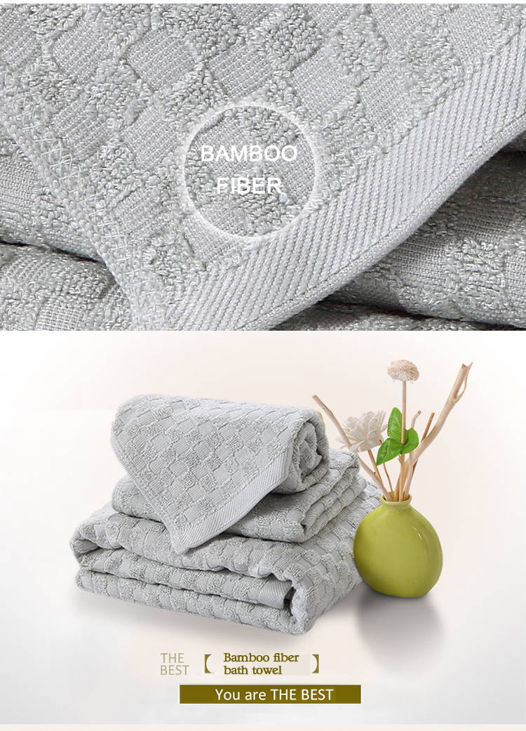 Plain Dyed Gray Bath Towels