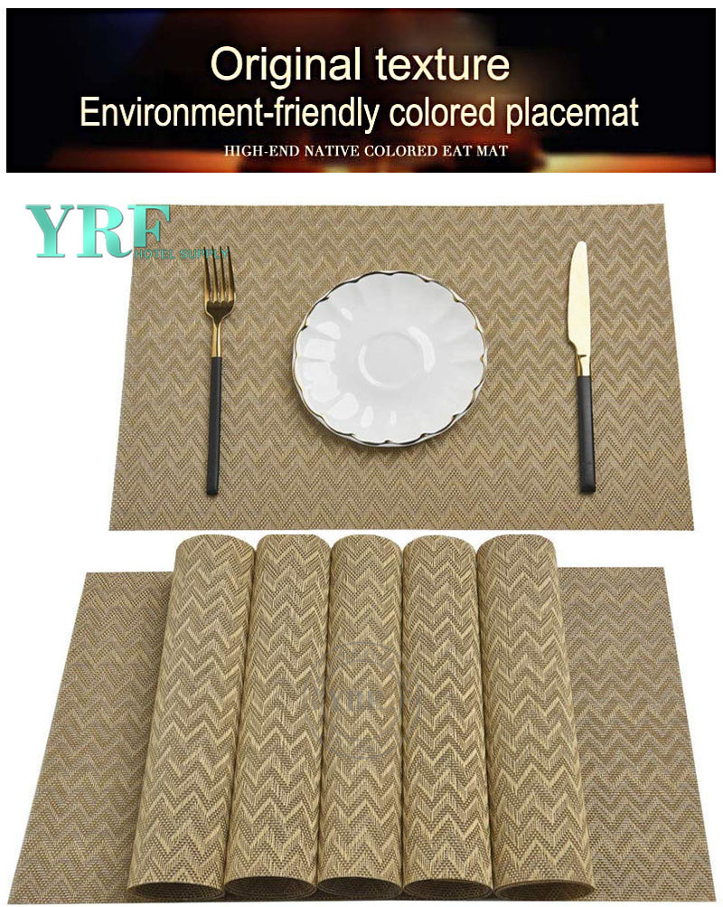 Non-fading Beige Prismatic Placemats Wipe Clean