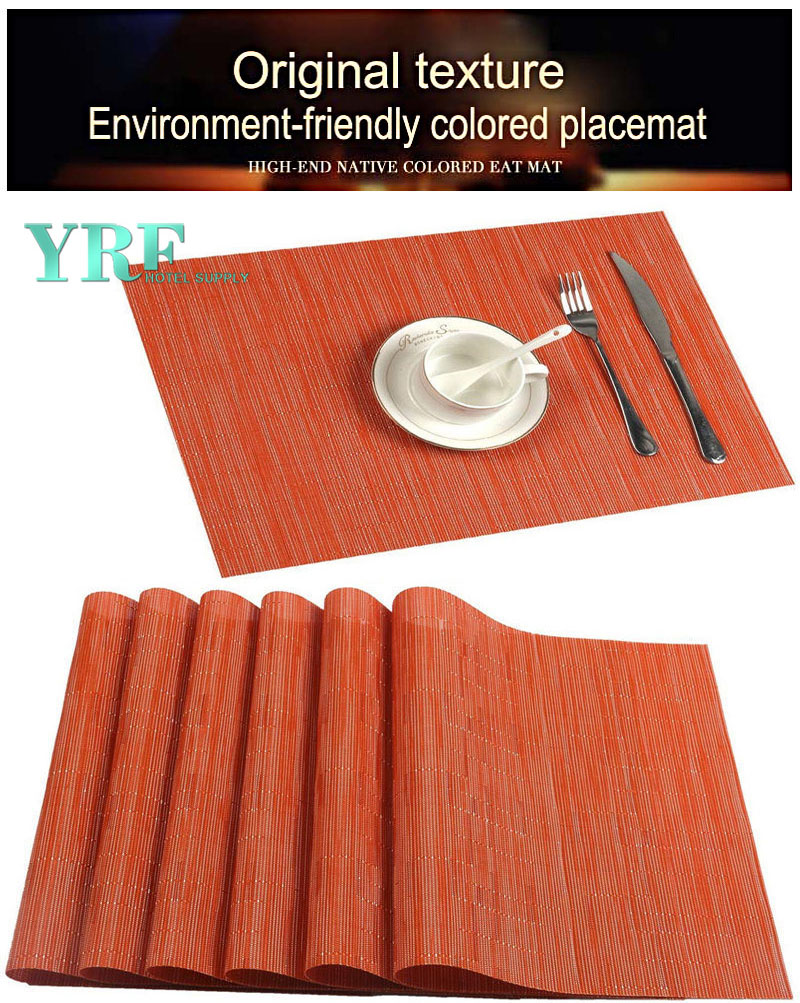 Non-stain Orange Beaded Placemats Non-fading