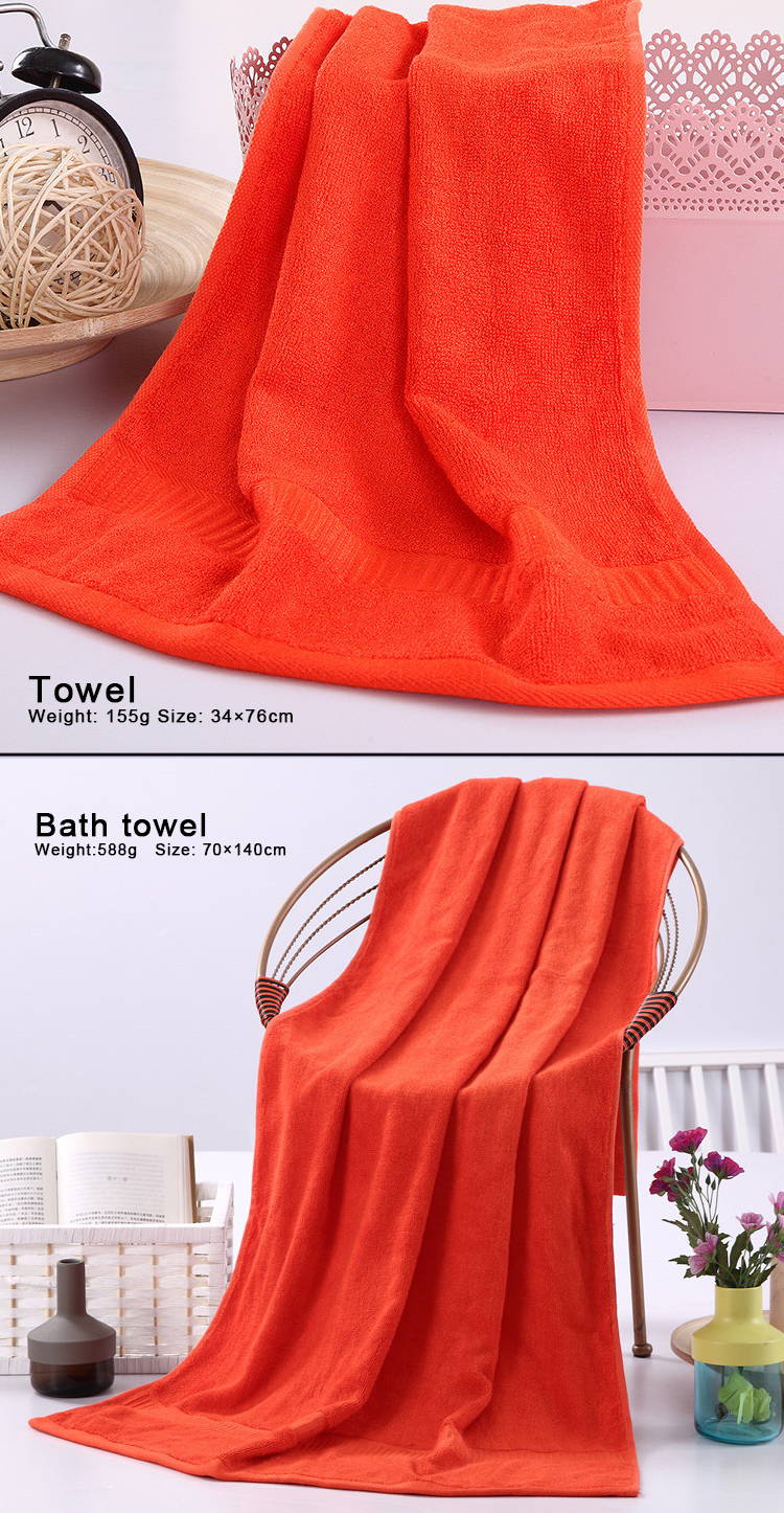 Soft Plain Red Bath Towels