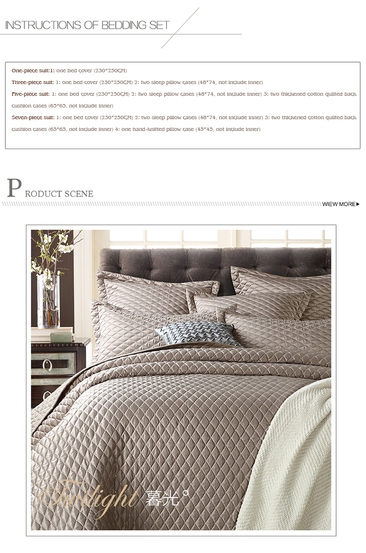 4 Piece Luxury Hotel Stitched Lightweight Bedspread