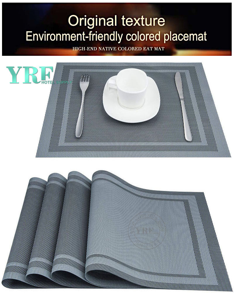 Non-stain Silver Gray Table Mats Heat-Resistant