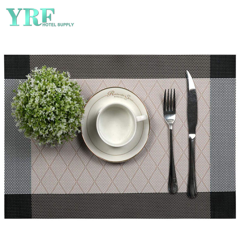 Anti-Skid Dark Gray Placemats Oblong