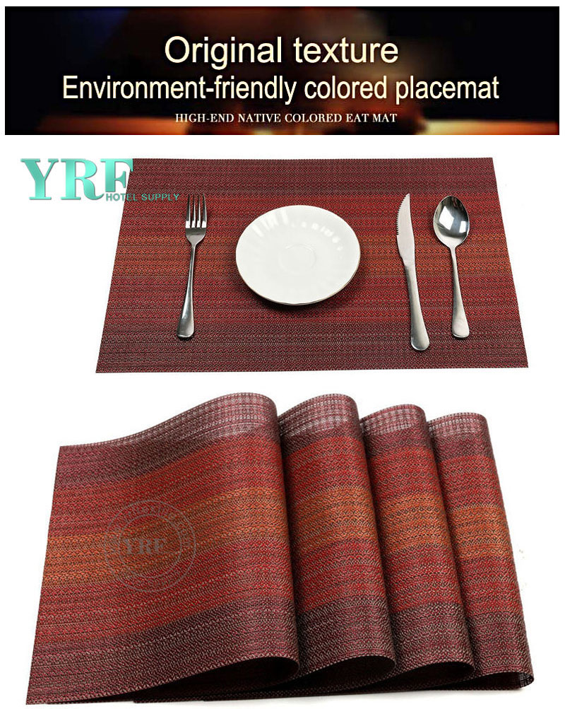 Non-fading Red And Orange Table Mats Wipe Clean