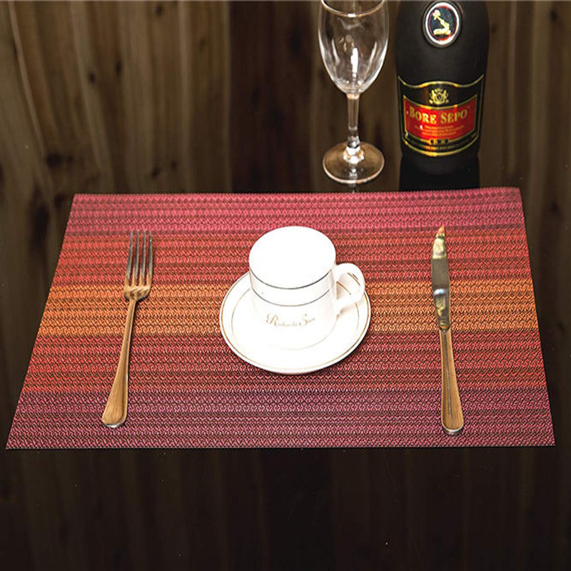 Party Red And Orange Table Mats Oblong