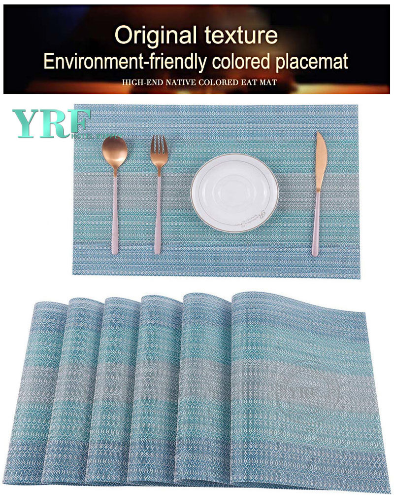 Dries very quickly Blue And Green Placemats Non-fading