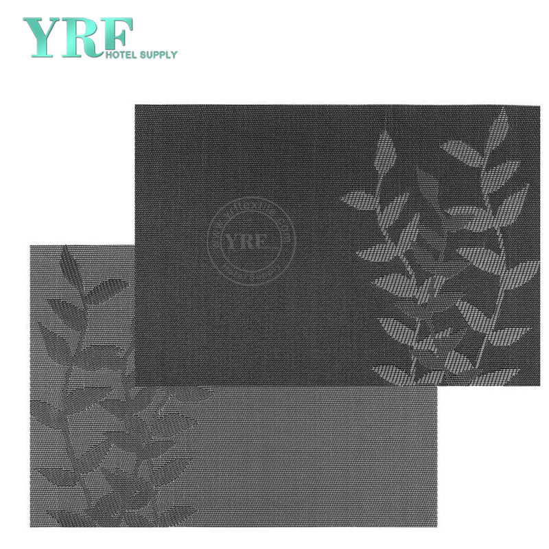 Party Gray leaf Table Mats Oblong