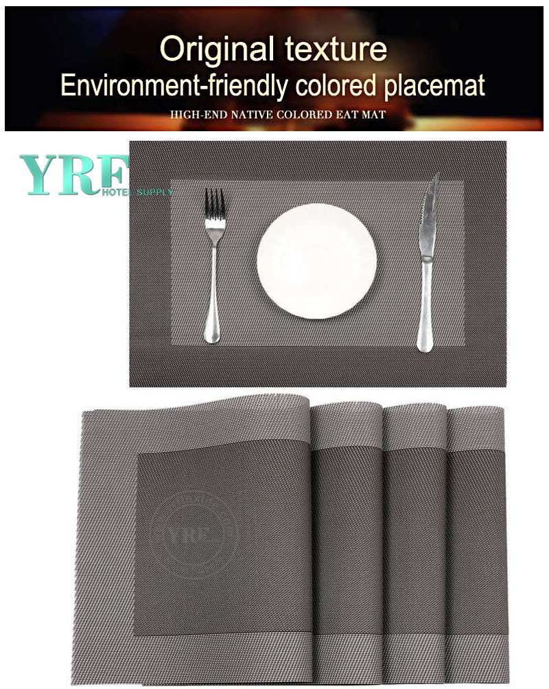 Washable Silver GreyTable Mats Resistant Anti-Skid
