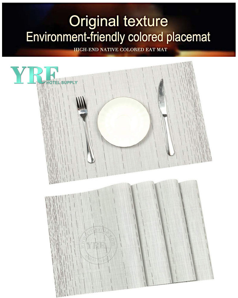 Washable White line Placemats Non-fading