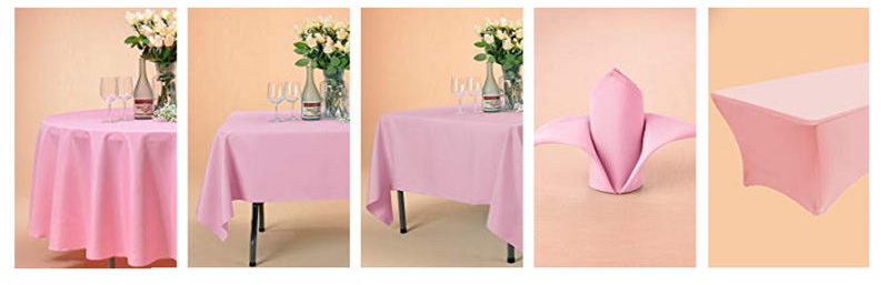 Solid Round Table Cover Pink 120