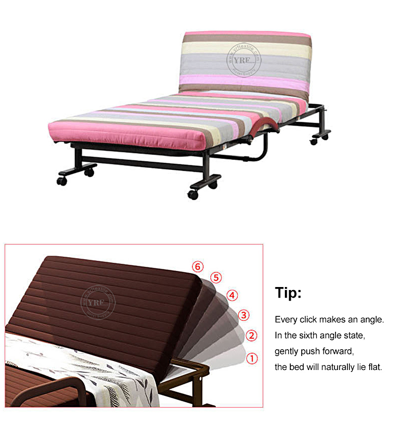 Folding Bed Portable With Thick Foam Mattress