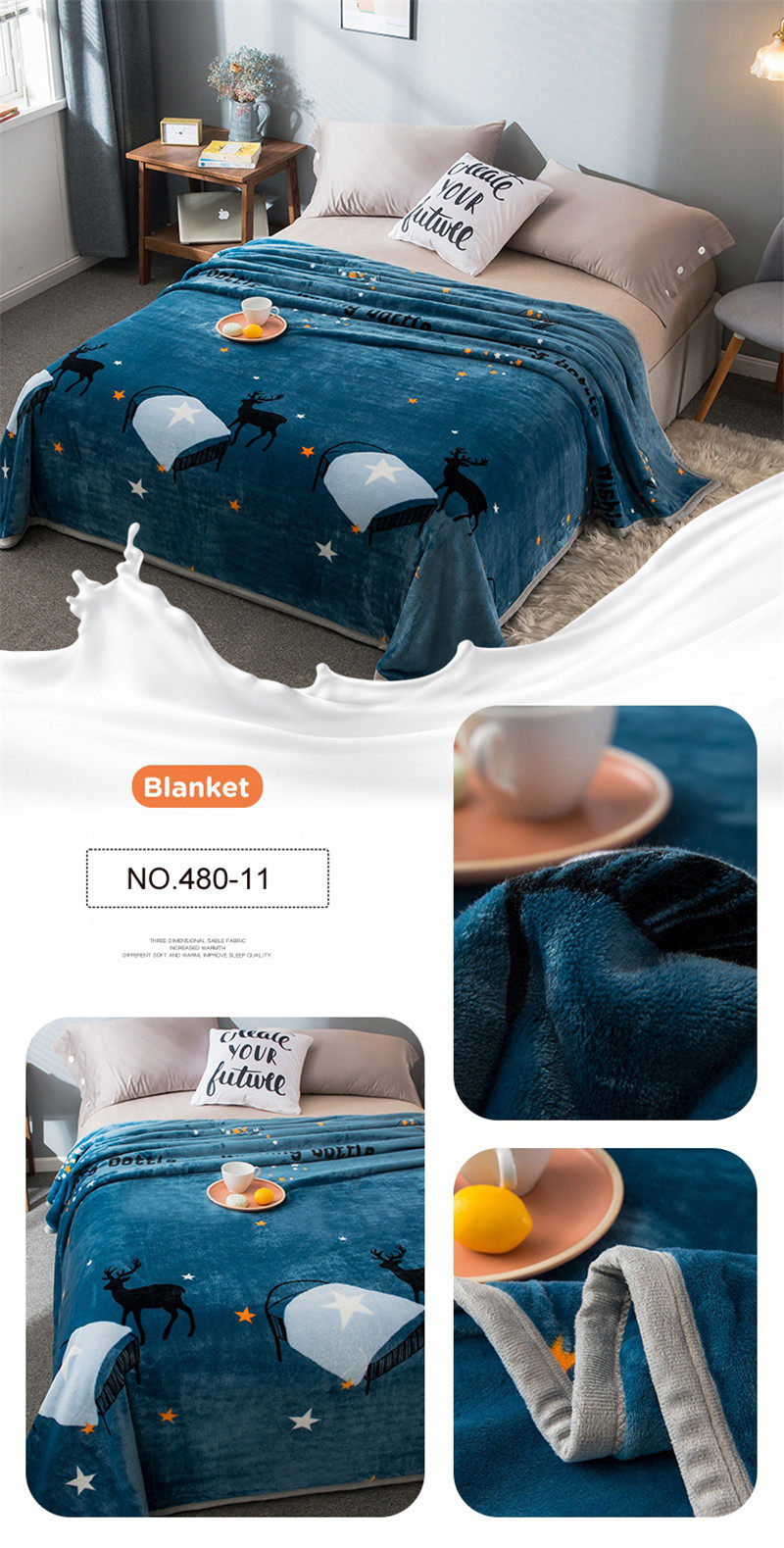 Cozy Dual-Sided Polyester Blanket