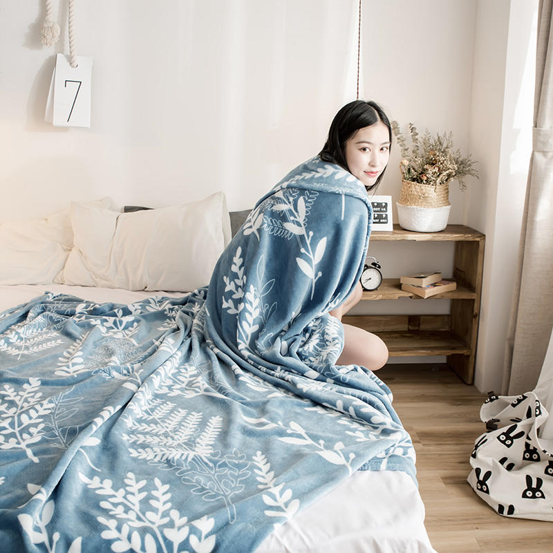 Print Floral Fleece Blankets Comfortable