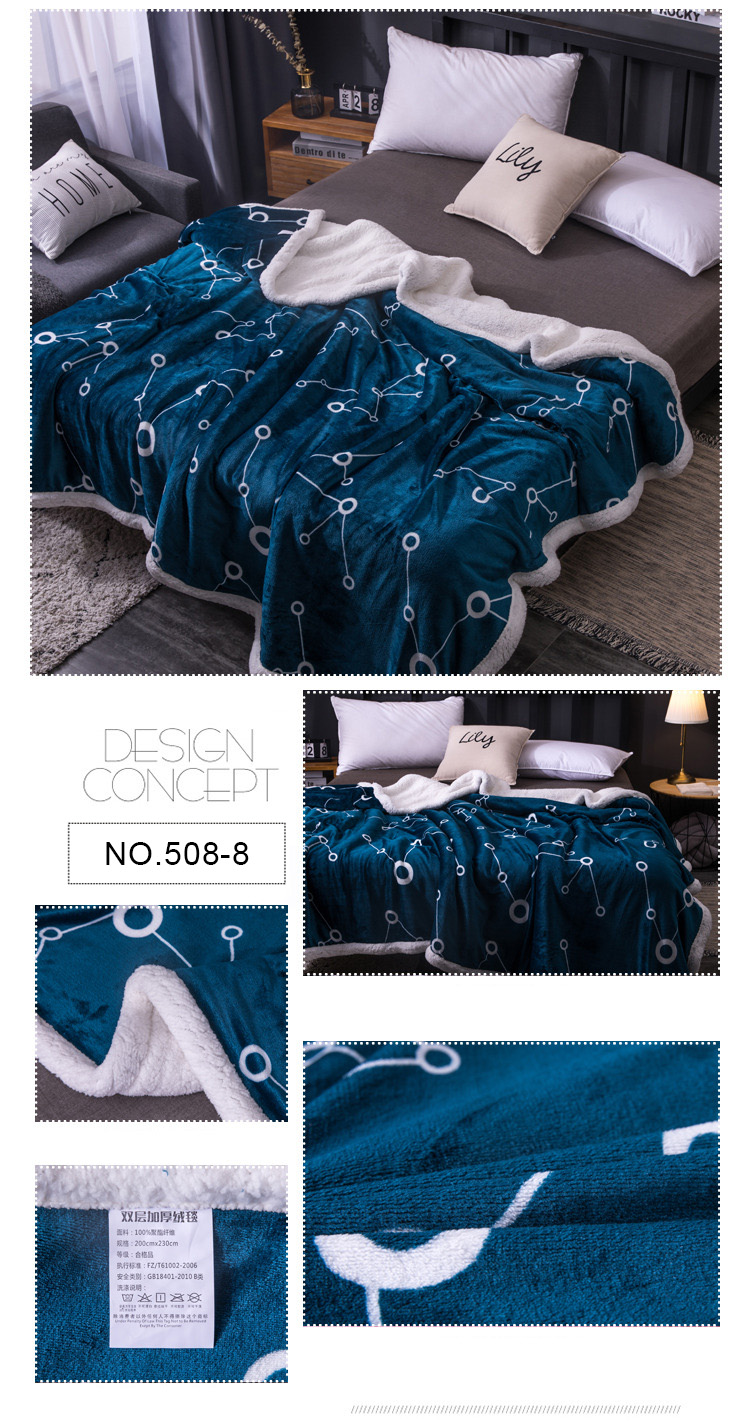 For King Size Modern Style Polyester Blanket