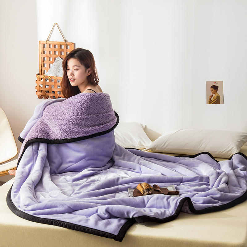 Warm Sherpa Blanket For Single Size