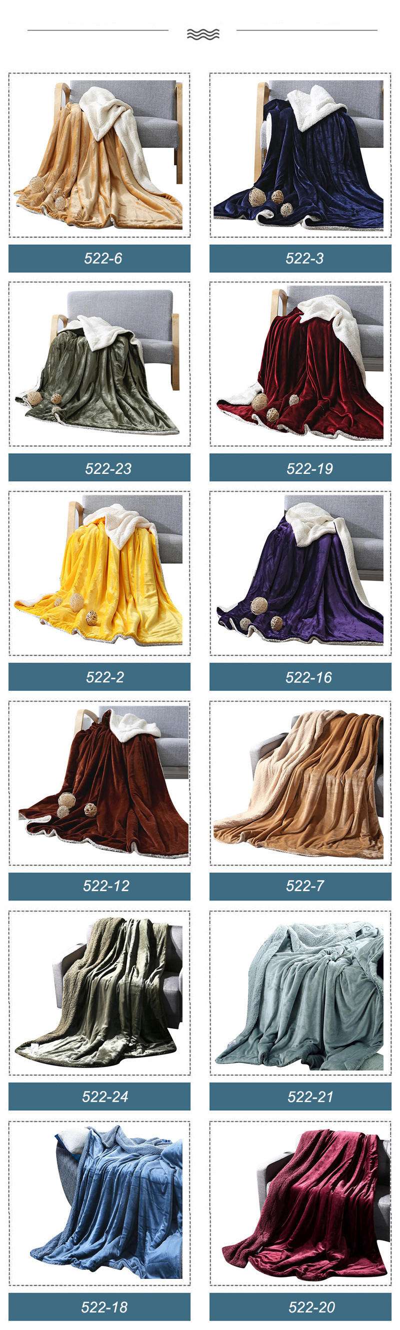 For Single Size Throw Blanket 100% Polyester
