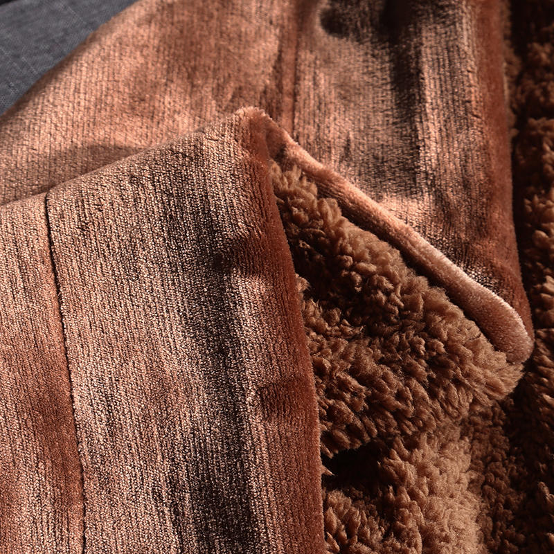 Fluffy Thick Saddle Brown Blanket