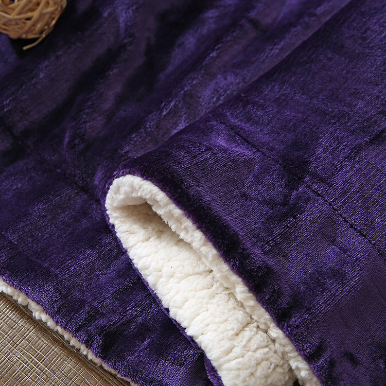 Thick Violet Throw Blanket