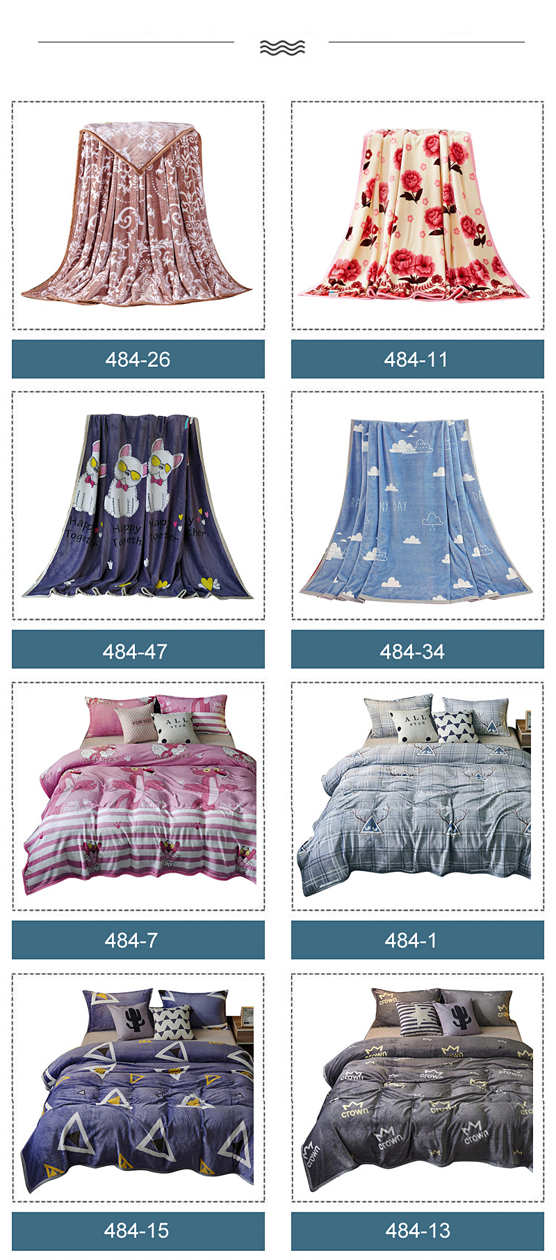 Fleece Blankets Gingham Easy to Carry
