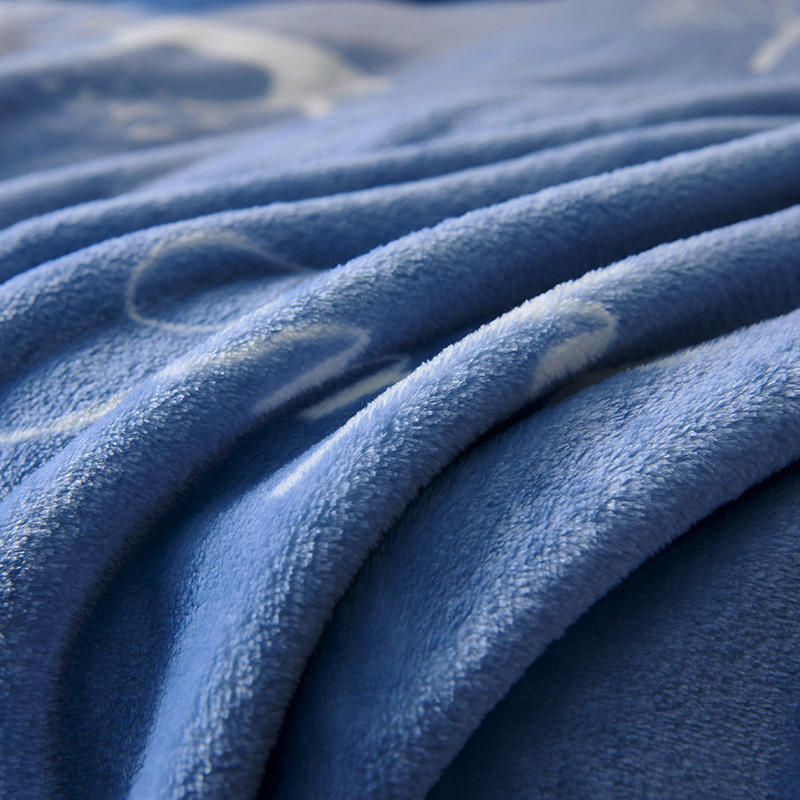 Blue Cartoon Painting Picnic Blanket Lightweight