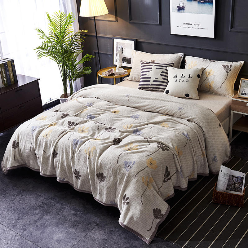 Print Floral Bedding Throws Summer and Autumn