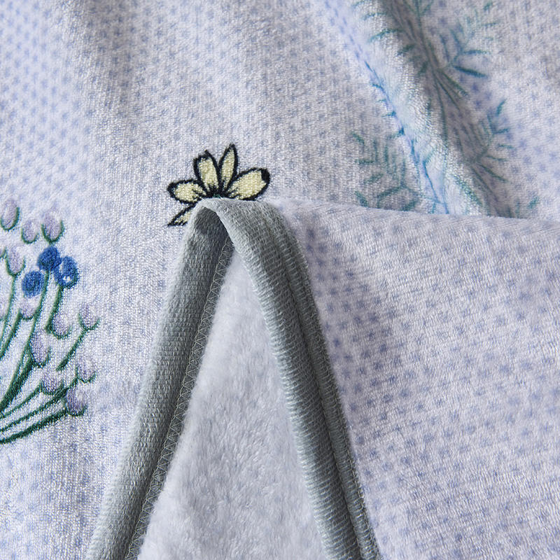Print Floral Bedding Blanket Micro