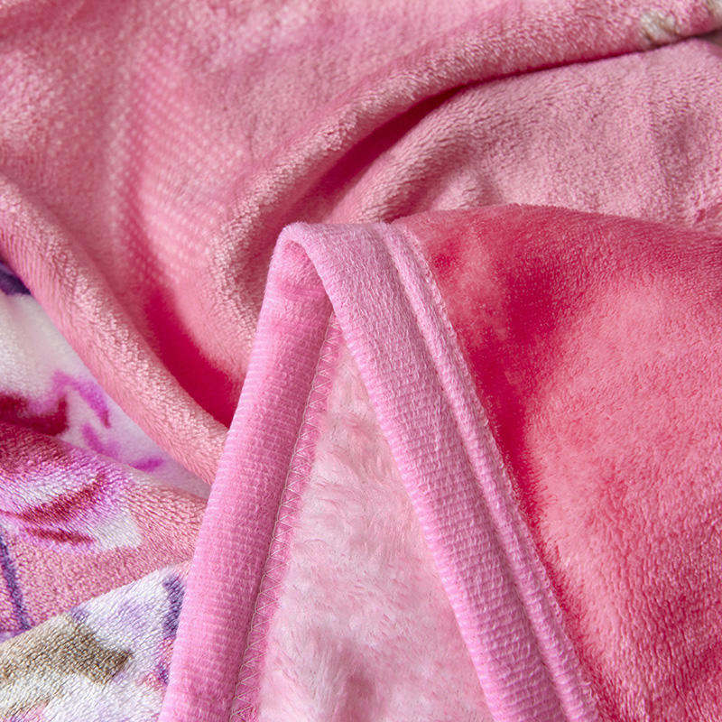 Lightweight Bedding Blanket Pink Print Floral
