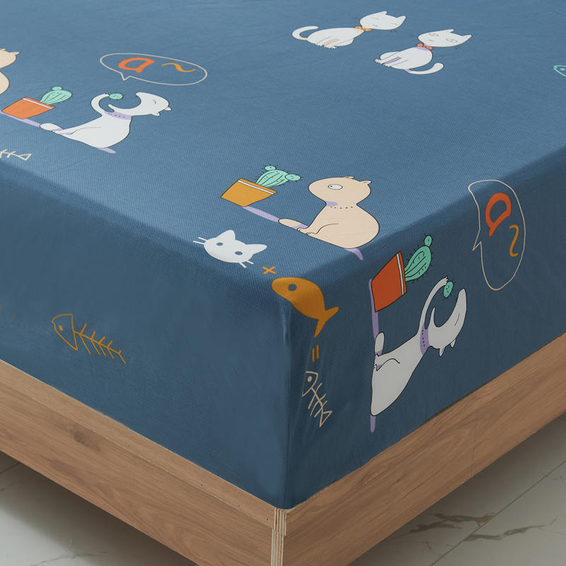 Cotton Fabric Fitted Bottom Sheet Cartoon