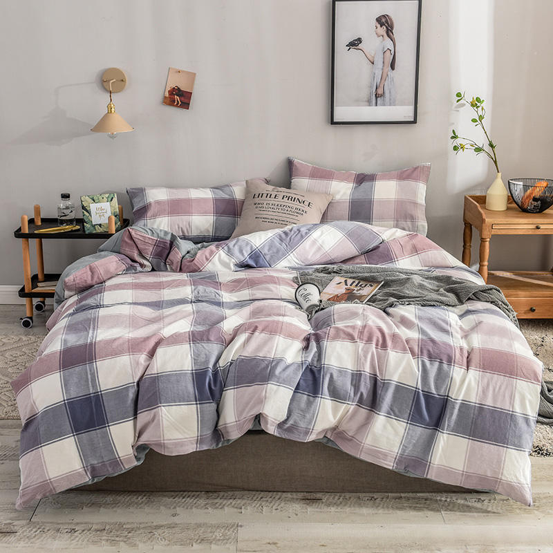 Bedding Set Plaid Fashion Style