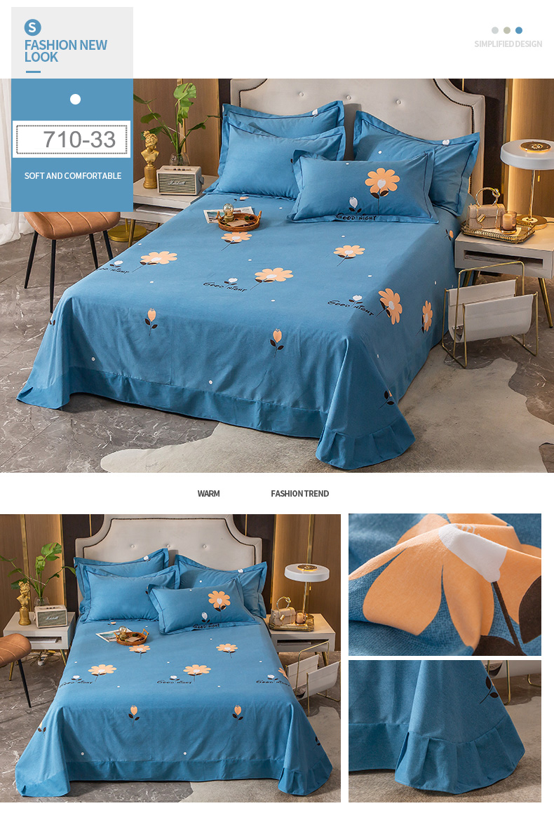 Sheet Set For Printed Bed Linen