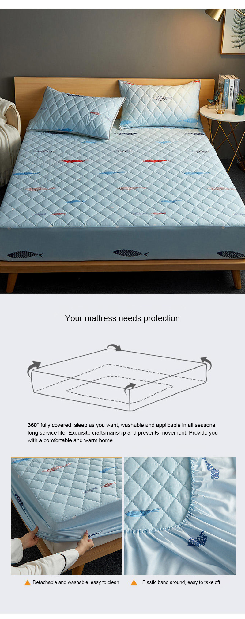 Mattress Pad Cover Protective