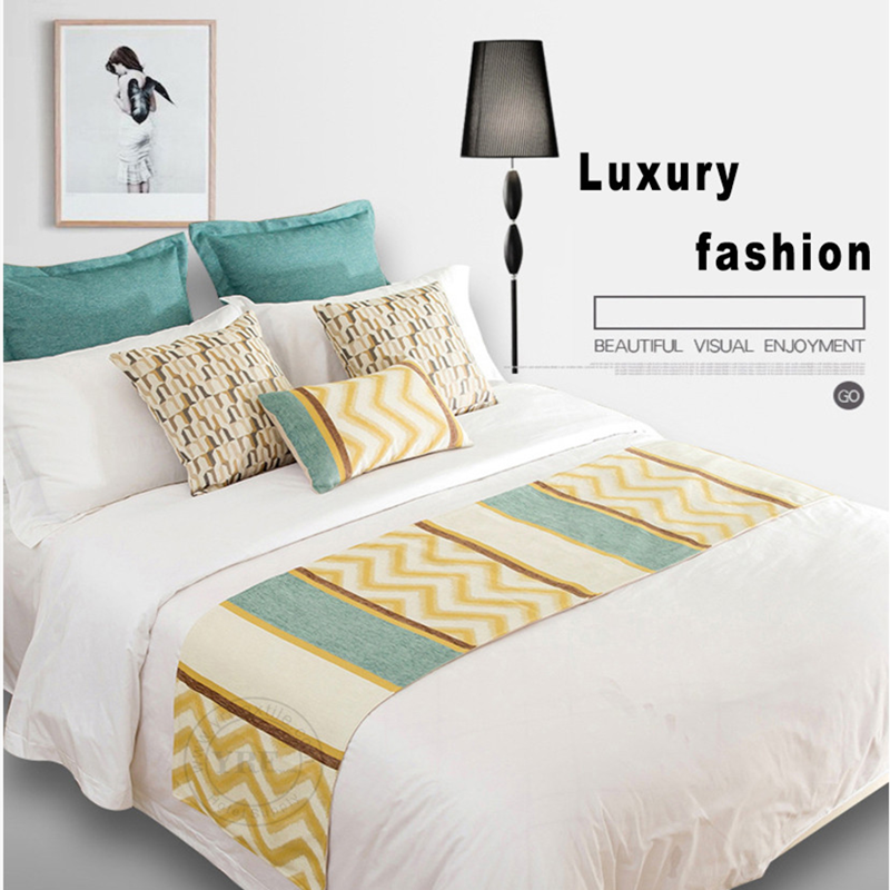Cotton Linen Hotel Bed Runner For YRF
