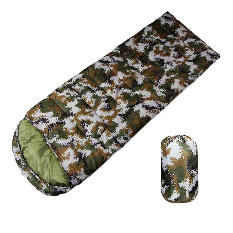 Envelope Sleeping Bag Outdoor Packable Sleeping Bag Camping Army Green Sleeping Bag