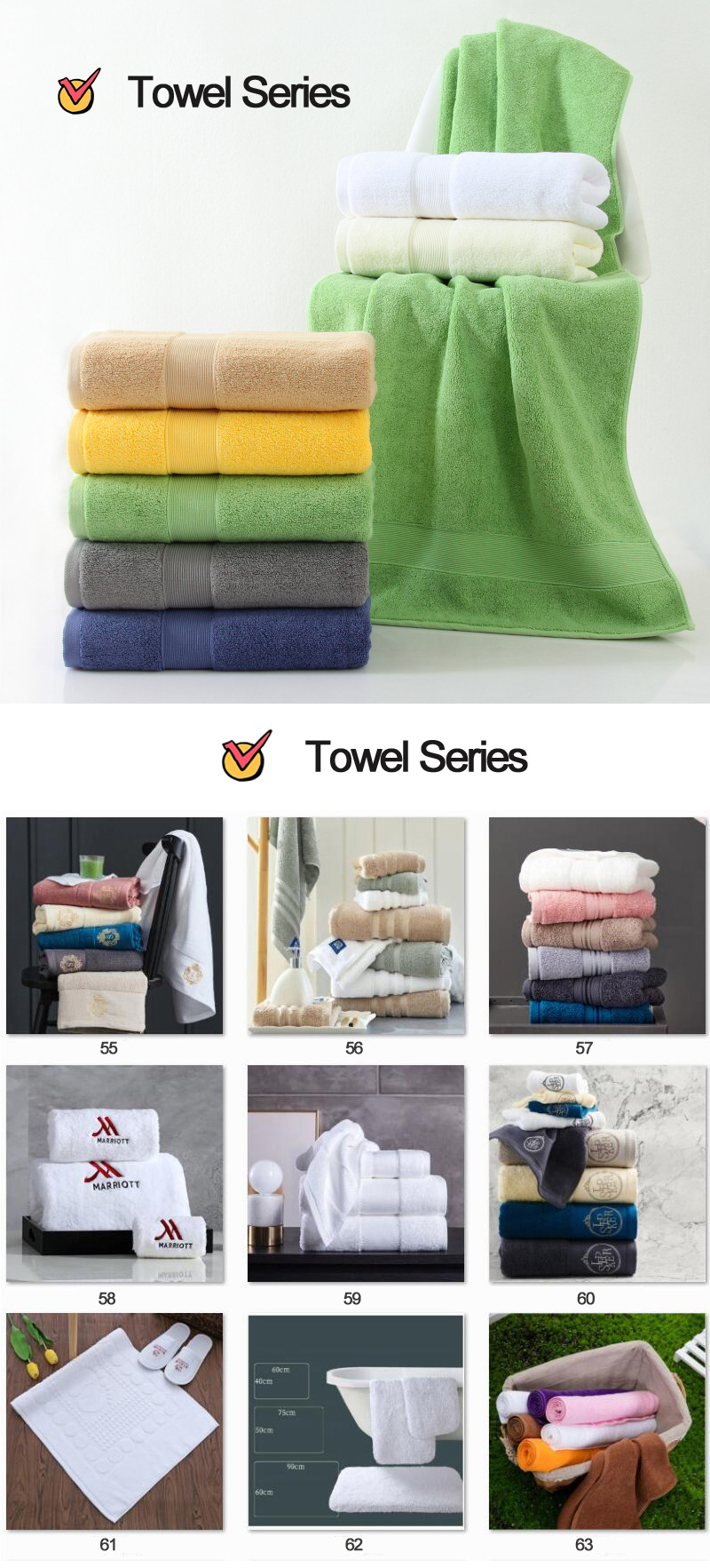 Box Towel Design Cotton 5 Star Bath Towel Sets