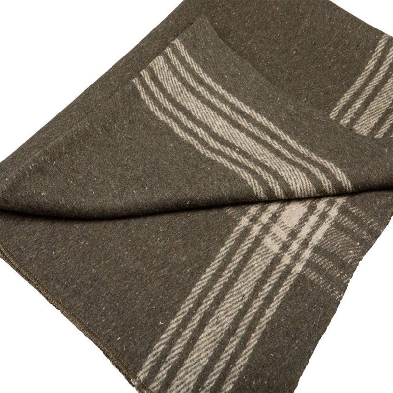 100% China - made Olive With Light Tan Stripe military blanket