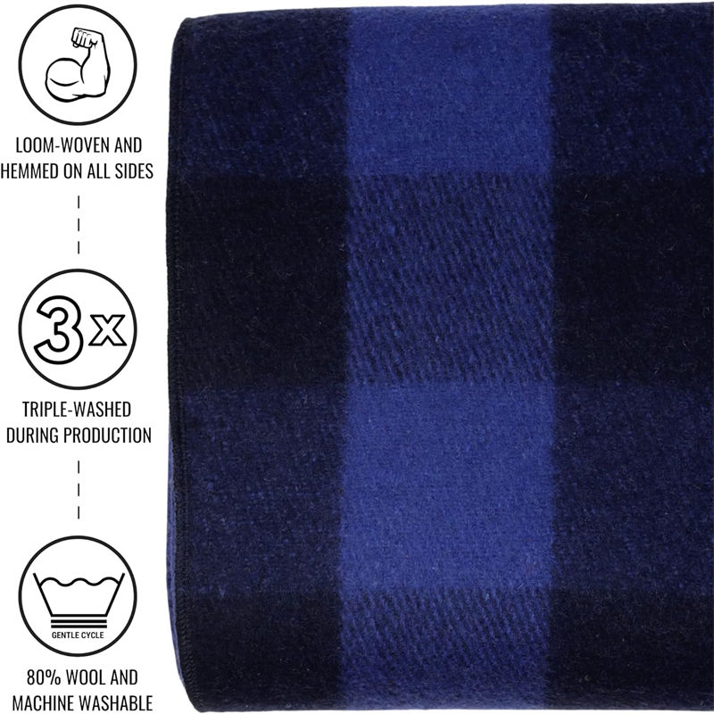 Military donation 50% wool customizable Blue Buffalouflage blanket