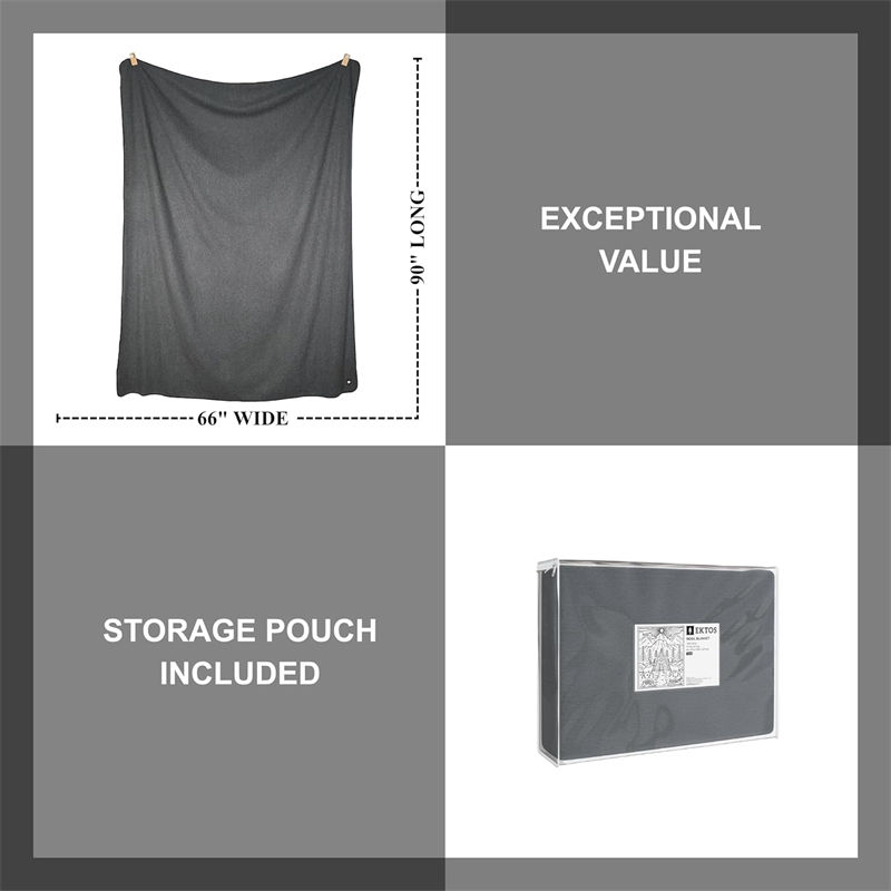 450g 50% Wool Emergency Grey Fiber Blanket