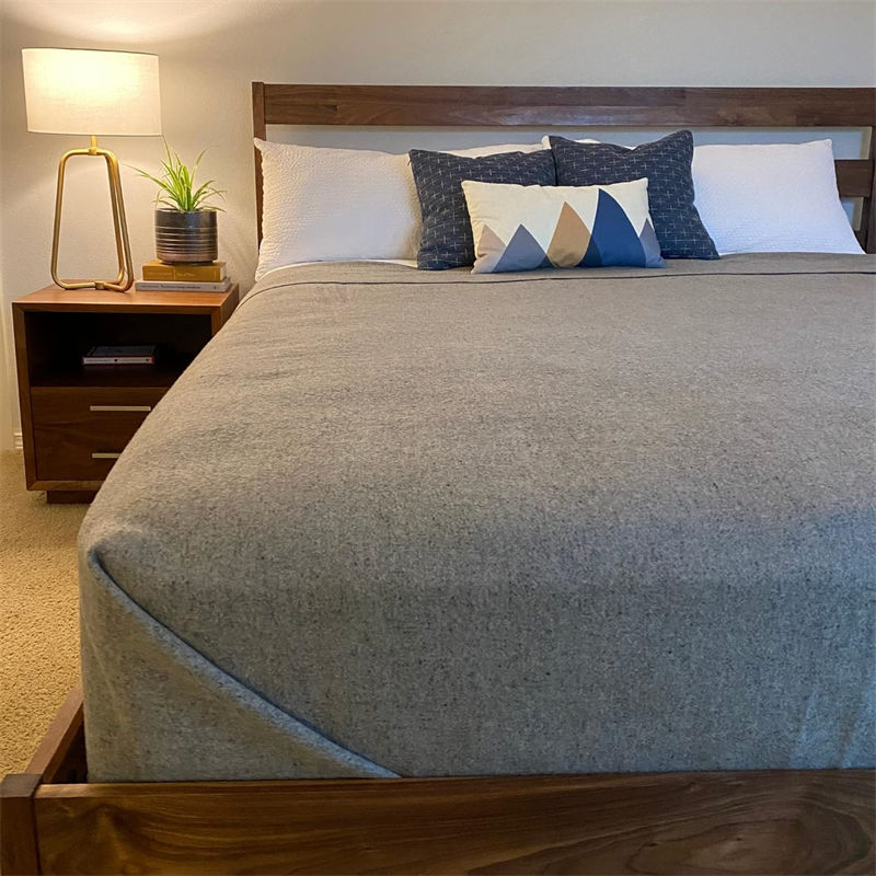 79×86 inches 10 - Year Durable Light grey - colored Blanket
