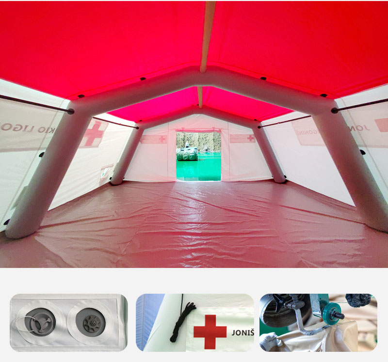 Quake - relief White inflatable tent