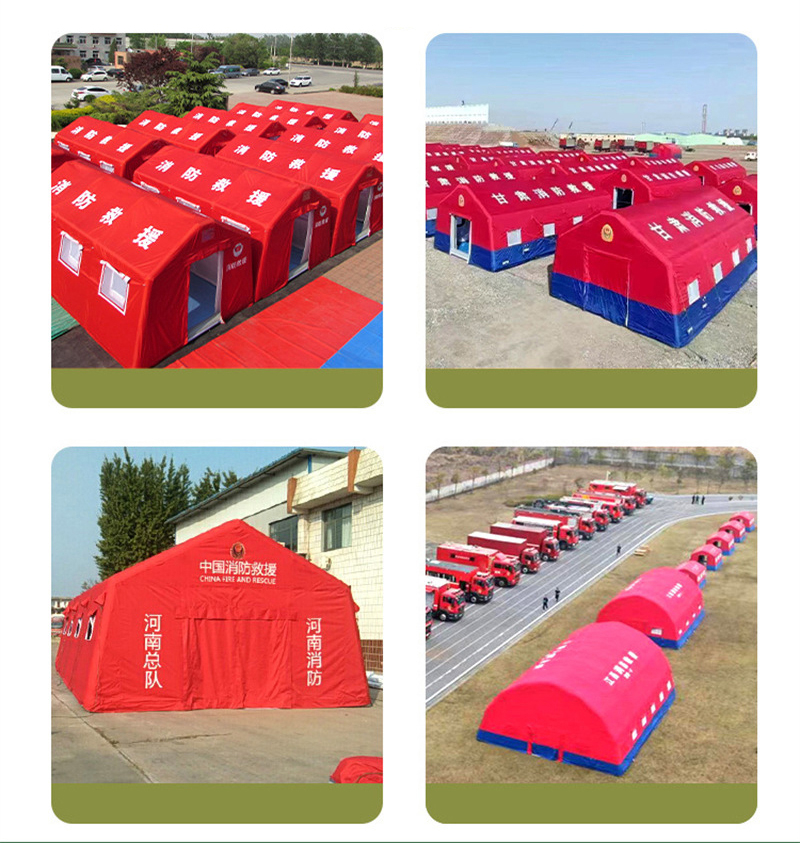 Standard flood - relief tent 3㎡ ventilation Red+Blue