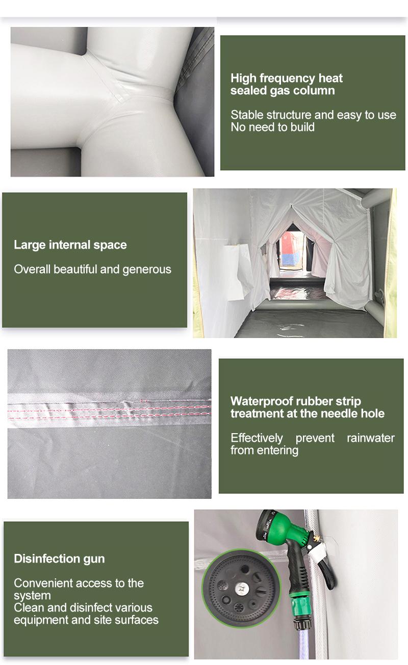 Large Green humanitarian - aid tent 10x12x4m