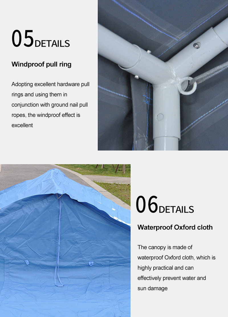 8-grade earthquake resistant blue tent