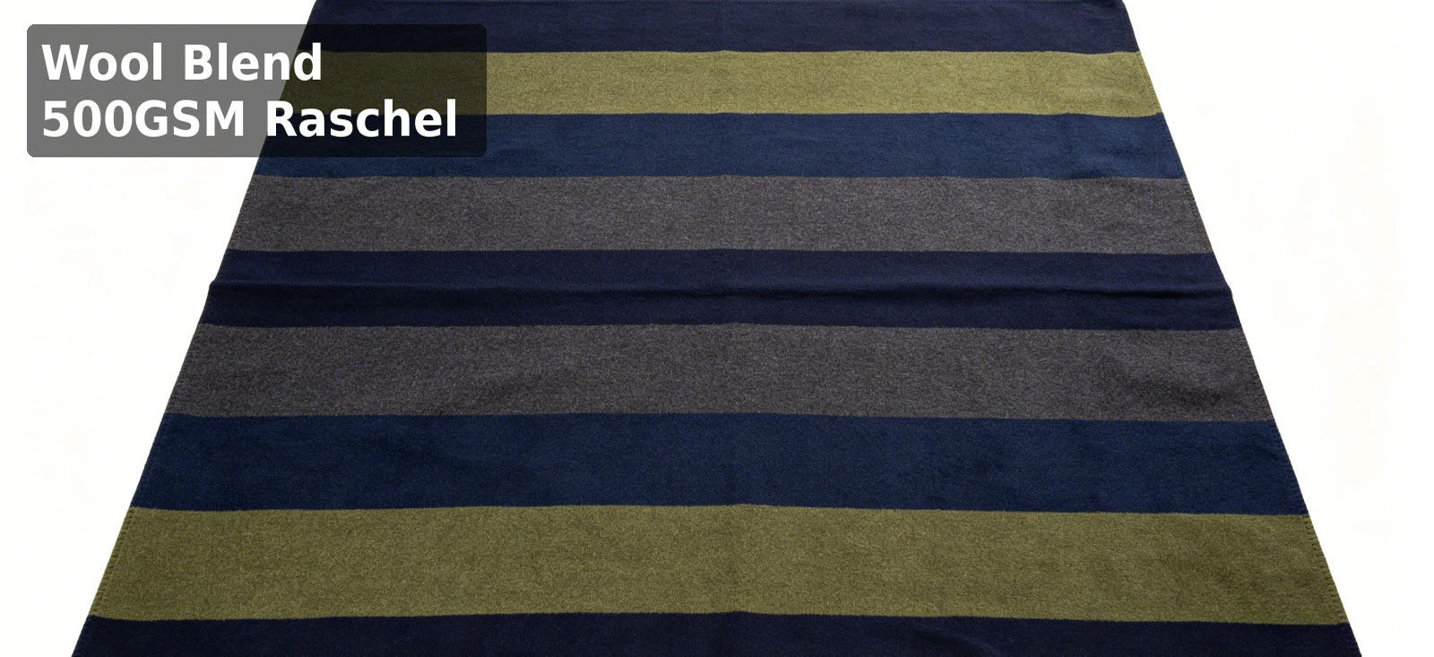 Striped wool blend relief blanket shown for stockpile selection Striped wool blend relief blanket shown for stockpile selection