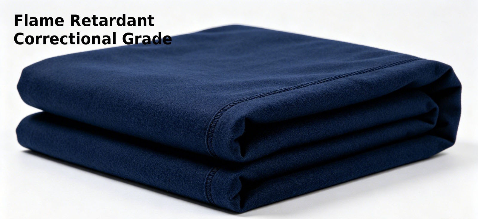 Dark blue flame retardant blankets for correctional facility procurement