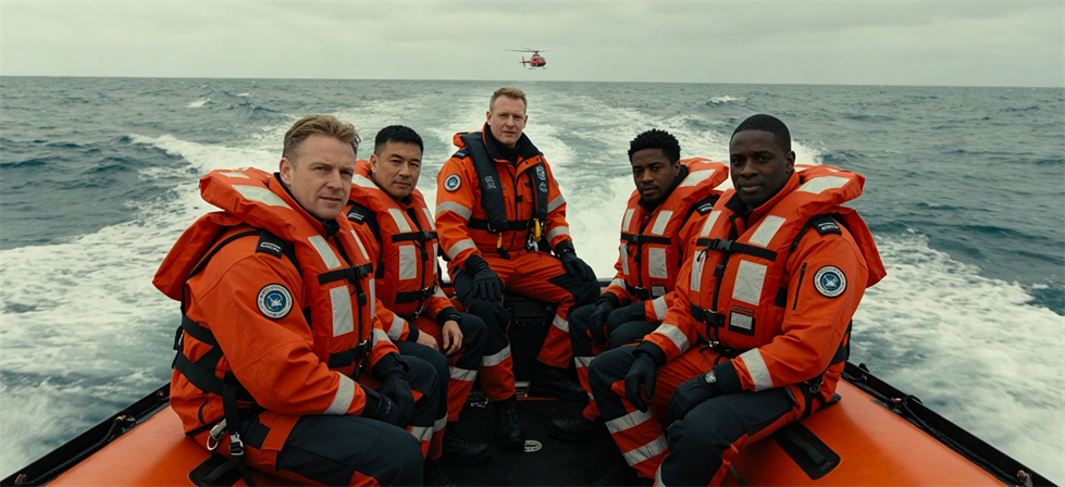Water Rescue Life Jackets showing rescue boat team for humanitarian relief distribution and stockpile review Water Rescue Life Jackets showing rescue boat team for humanitarian relief distribution and stockpile review