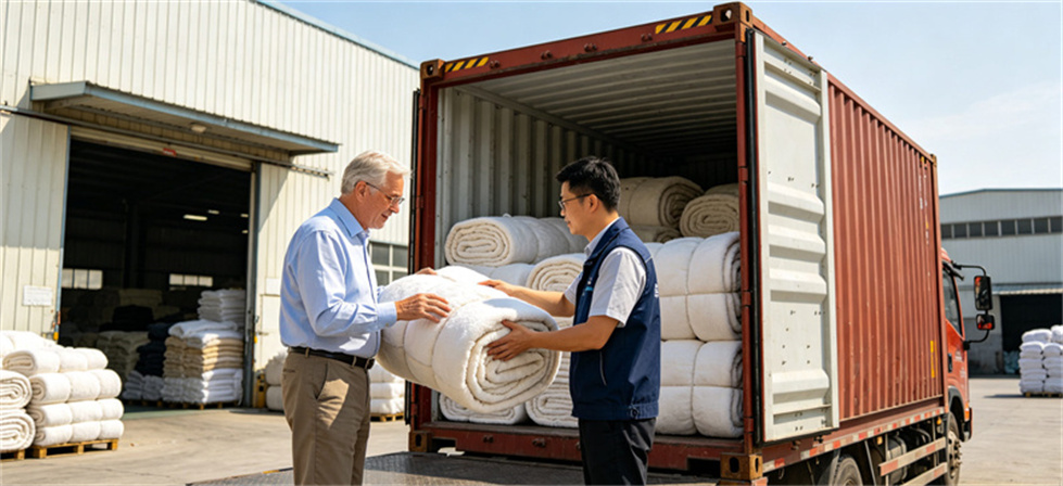 Extreme cold relief blanket container handover for arrival inspection and bulk delivery confirmation