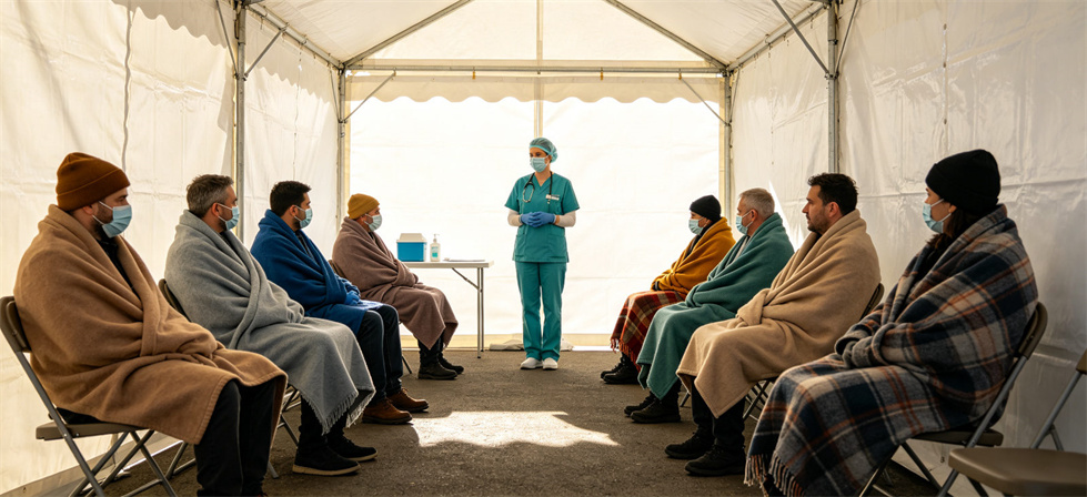 Shelter-project blanket medical team briefing for checking test reports before field allocation Shelter-project blanket medical team briefing for checking test reports before field allocation