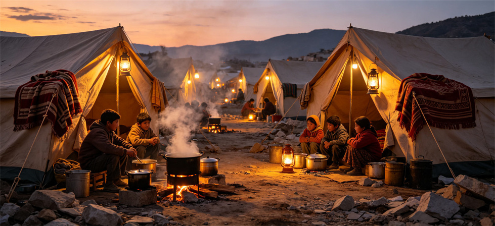 Shelter-project blanket evening camp scene for colder-night exceptions and final buyer review Shelter-project blanket evening camp scene for colder-night exceptions and final buyer review