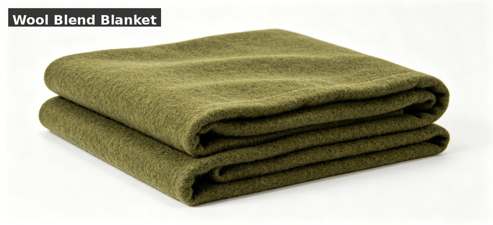 Wool blend blanket olive product for institutional blanket procurement, inspection and supply planning